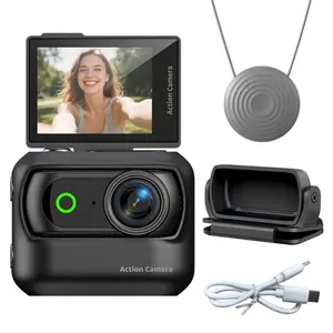 Mini Thumb Action Camera! Panoramic Shooting, WiFi Connection, Anti-shake and Magnetic Separation. Wireless Vlog Camera, Ideal for Outdoor Sports, Travel and Riding, Easy To Carry for Vlogging, Rechargeable Portable Camera.