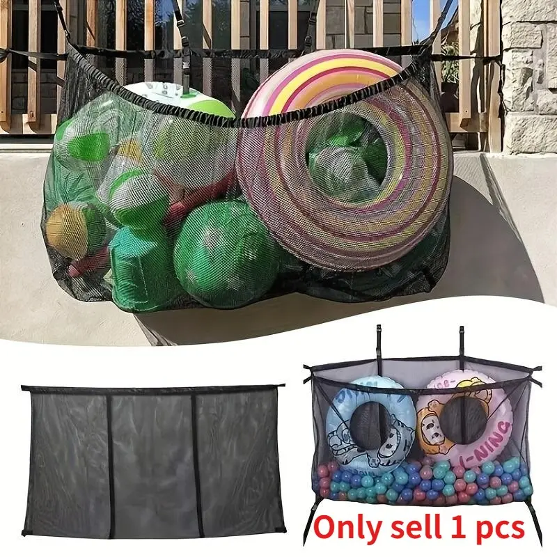 Large-Capacity Lightweight Pool Float Storage Mesh Net Bag, Portable Pool Accessories Organiser for Swim Rings, Ideal for Outdoor Summer Fun