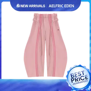 Aelfric Eden Stripe Super Baggy Sweatpants Oversized Barrel Pants Vintage Wide Leg Elastic Waist Lantern Trouser Unisex Basic Bottoms
