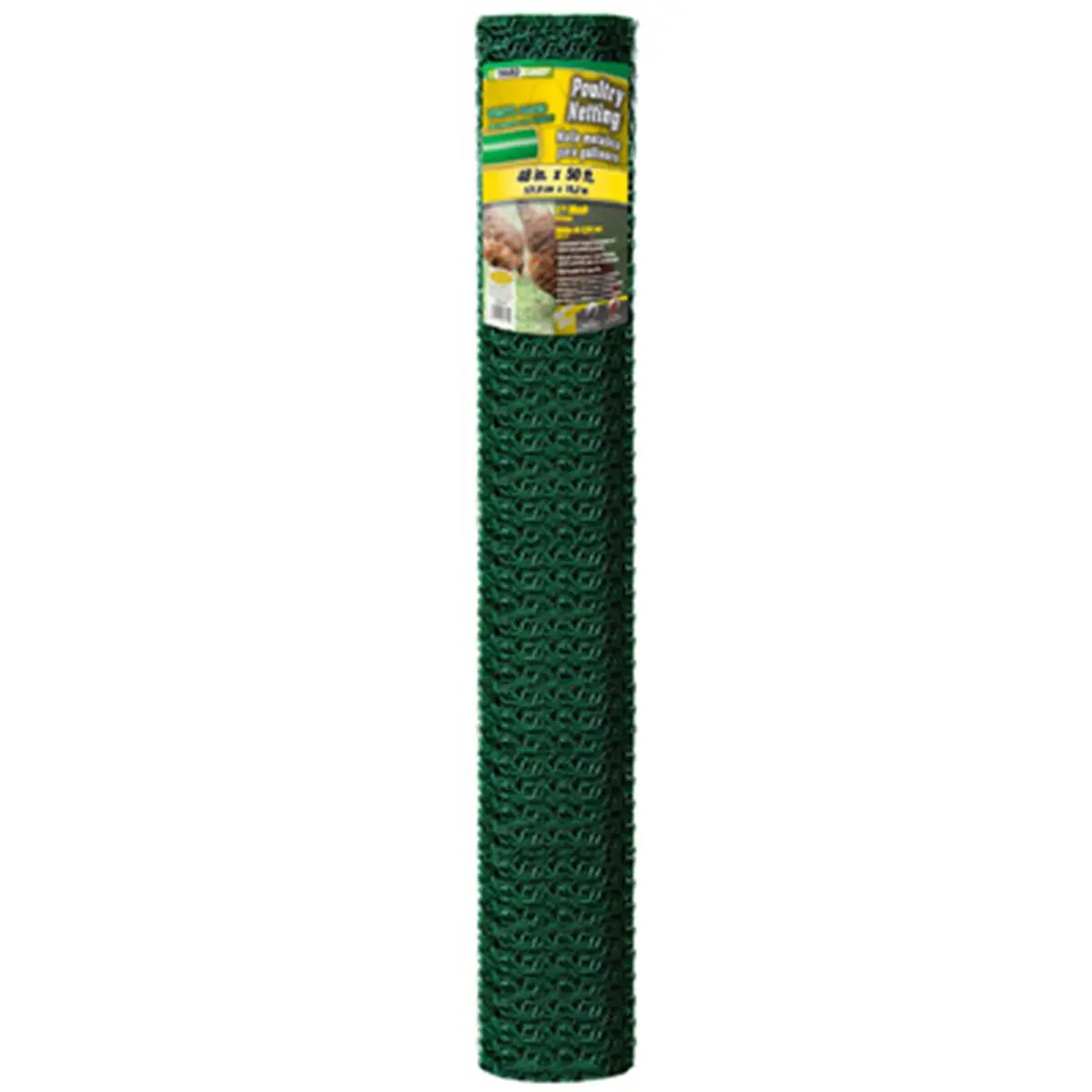 Midwest Air 308457B Green PVC Poultry Netting, 20 Gauge, 1 in. Mesh, 48 in. x 50 ft., 21.19 lbs.