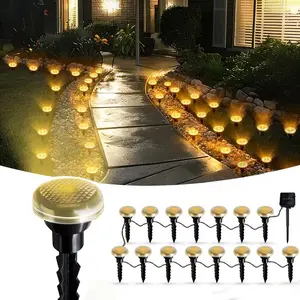 15/30pcs Solar Pathway Lights with 8 Lighting Modes, Outdoor Garden Lights with Auto Switch, Ideal for Pathways, Camping, Weddings, and Holiday Decor, Outdoor Landscape Lights Yard Lighting Solar Garden Lamps