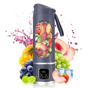 Portable Blender 450ML Personal Smoothie Blender with Stainless Steel Blades Ice Crushing Travel Juicer for Shakes Gym Office Camping USB Charging Long Battery Life Ideal Gift for Christmas Mother's Day Father's Day Fitness Lovers