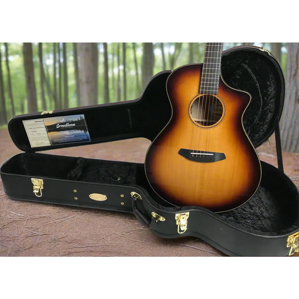 Breedlove USA Made In Oregon Concert CE Acoustic-Electric Guitar, Whiskey Burst