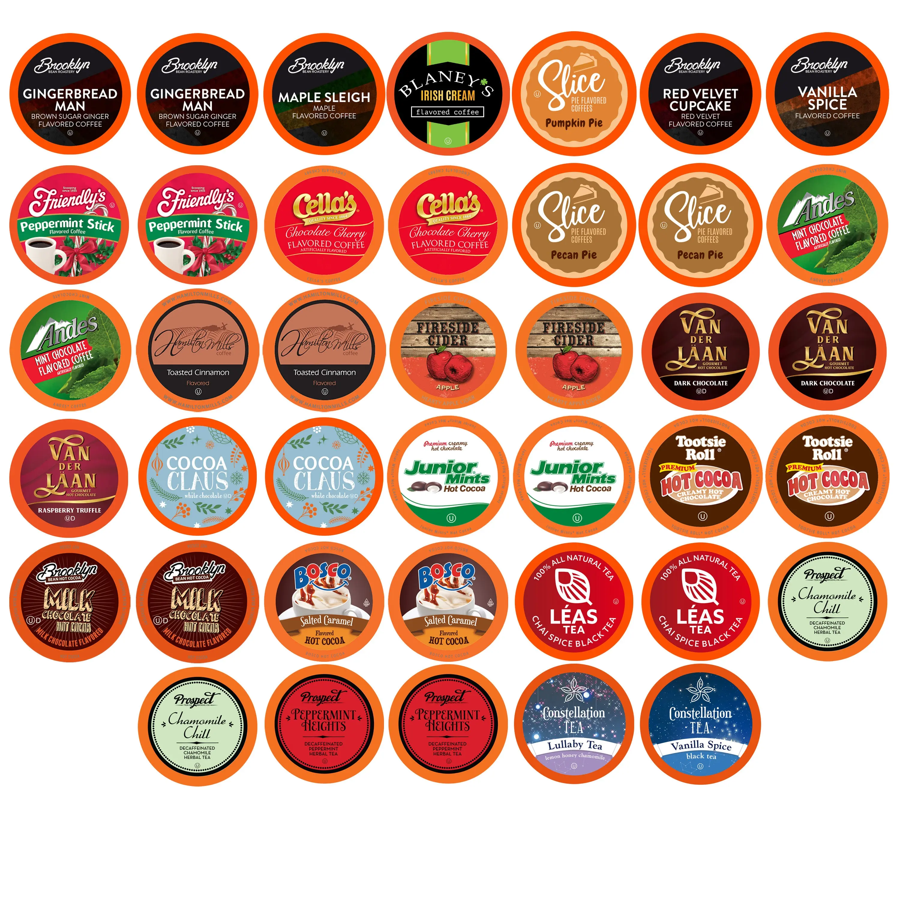 Two Rivers Coffee Assorted Holiday Flavored Coffee Pods Variety Pack Two Rivers Coffee Assorted Holiday Flavored Coffee Pods Variety Pack