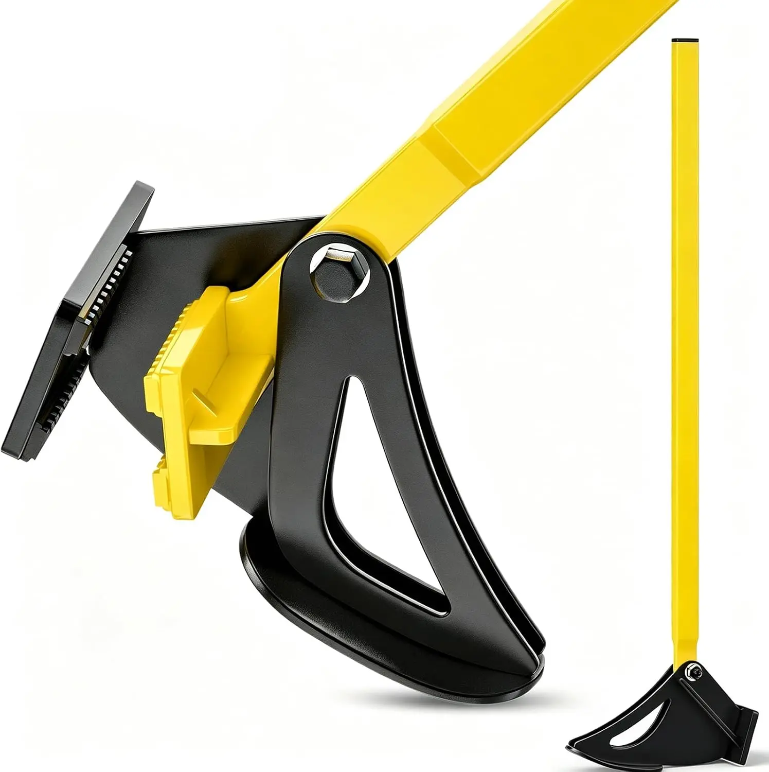 48" Heavy-Duty Root Puller – Instantly Uproots Trees & Shrubs (Stems ¼–2.5") | No Assembly, Ready to Use | Ergonomic Leverage Design for Landscaping, Farm & Forestry Work, Yellow.