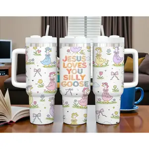 Cute  Goose 40oz Tumbler, Idea Fans Gift,Christmas Gift, Valentine's Day, Mother's Day, Secret Santa, White Elephant, Holiday Surprise, Graduation Gift, Back to School Essential.