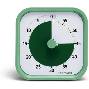 Home MOD – 60-Minute Visual Timer, Home Edition, Silent Operation, for Homeschool Supplies, Study, Office & Meetings (Fern Green)