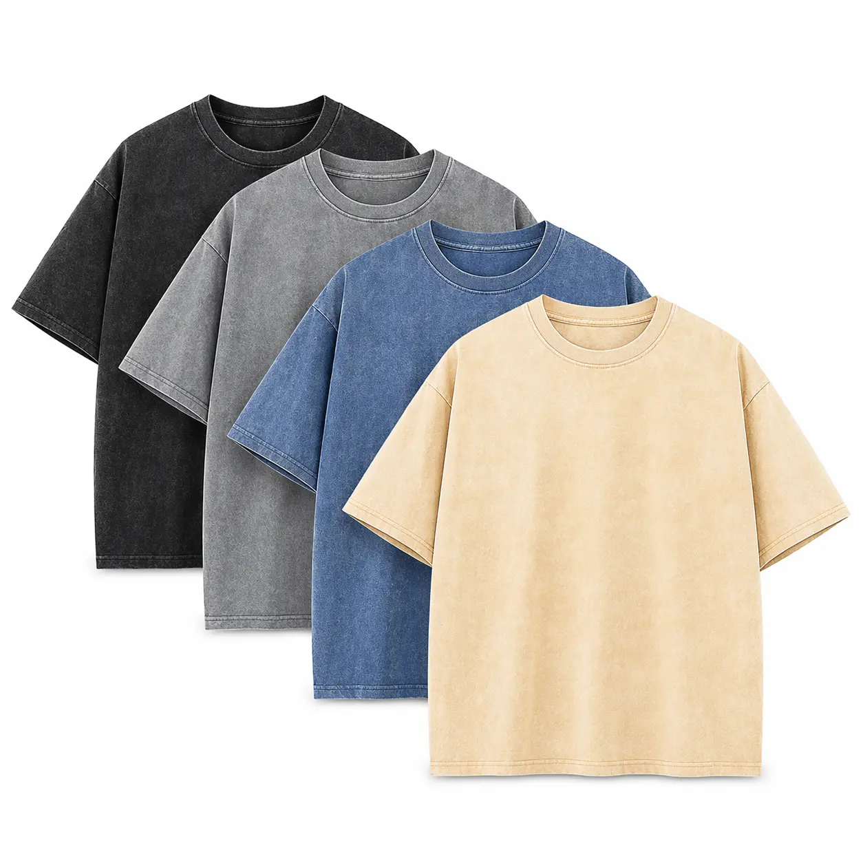 Men's Streetwear Oversized Tshirt | Heavyweight Cotton Acid Wash Top with a Loose Fit, Crew Neck Short Sleeve Tee for Gym, Shortsleeve, Cotton Workout Tees, Baggy Fit, Casual, Round Neck, Cotton Fabric