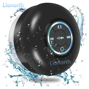 Lionorth Mini Bluetooth Shower Speaker with LED Light – Portable, Hands-Free with Built-in Mic Dealsforyoudays
