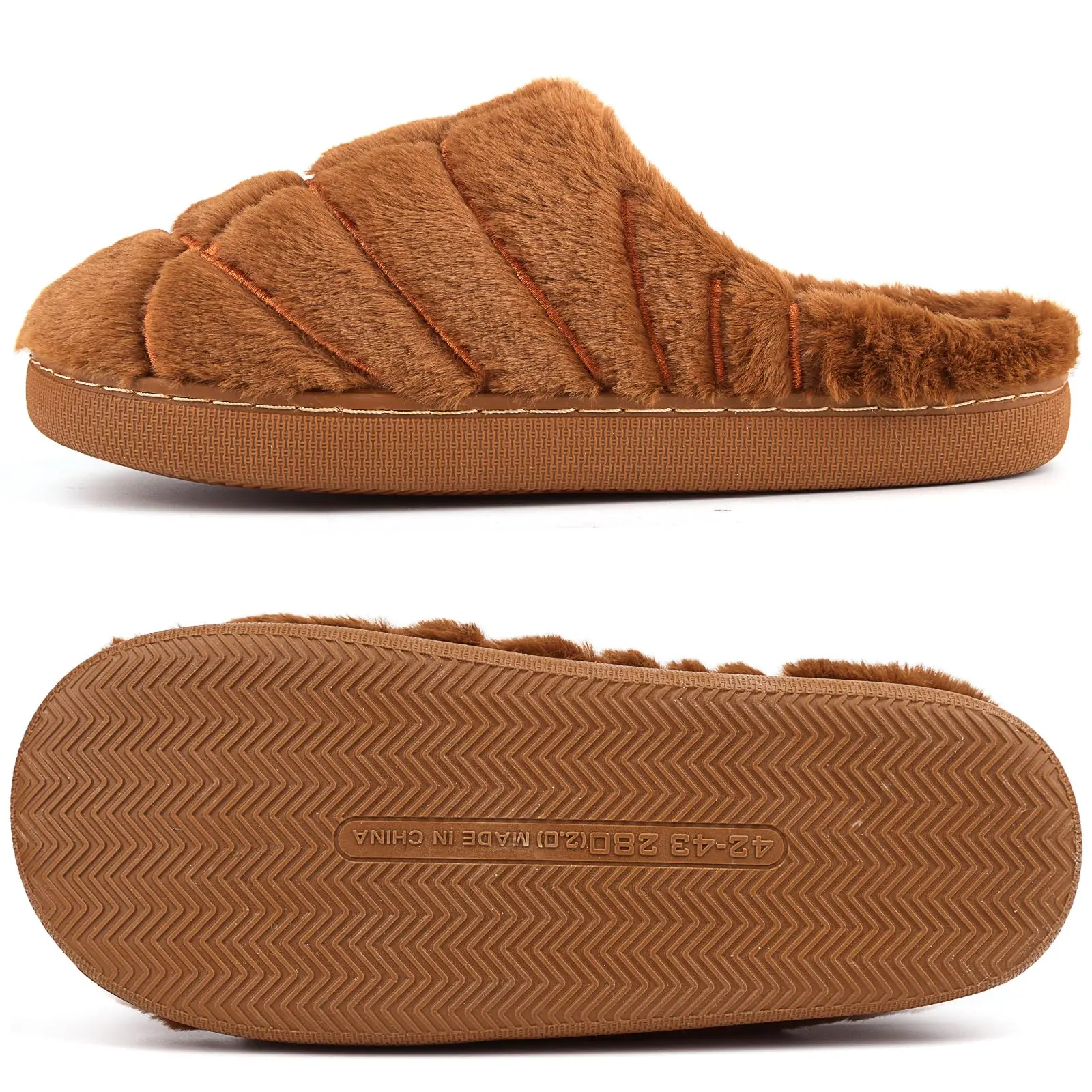 Soft Plush Cotton House Slippers for Couples | Anti-Slip Indoor Shoes, Warm & Cozy for Autumn Winter, Christmas Cute Bread Design with Color Matching winter home slipper