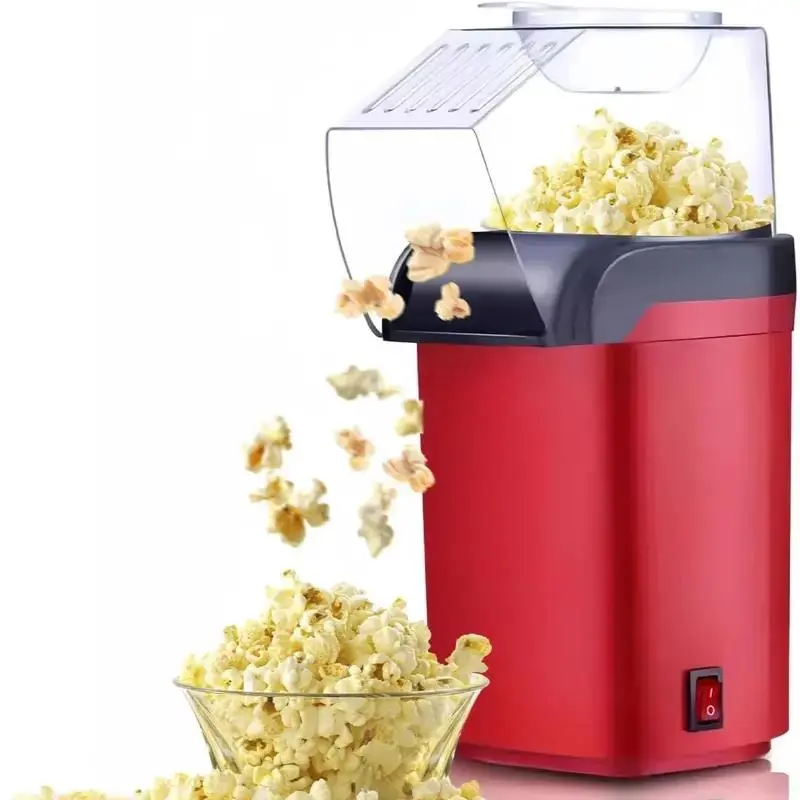 Popcorn Maker, Hot Air Popcorn Machine, 1200W Fast Heating, Ready in 1 Minute, No Butter Needed, Household Kitchen Appliance, Healthy Popcorn Maker for Movie Nights, Family Gatherings, Birthday Parties, Kitchen Decor, Top Choice for Fresh Popcorn Lovers