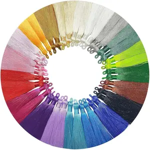 Tassels for  Making,3.55'' Multi-Color  Imitation Silk Tassels with  Loop for Bookmark Bracelets Earrings  Key Chain and DIY Craft (40 Mixed Color)
