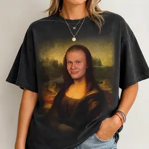 Comfort Colors Funny Erling Haaland Mona Lisa Meme Shirt, Norway Haaland 9 Shirt, Soccer Fan Tee