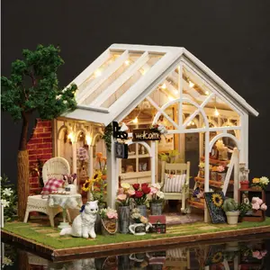Cuteroom Wooden Mini House Building Kit, Building Set, DIY Assembly Toy Model, Miniature Set, Perfect Holiday Gift, Creative Craft for Adults & Teens, Diy Kits