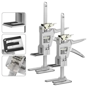 Labor Saving Arm Jack 2 Pack, 12 Inch All-metal Hand Lifting Jack Tool, Precise Control Slow/Fast Descent, 440LBS Capacity Wall Tile Locator for Lifting Door Furniture, Wall Tile Positioning