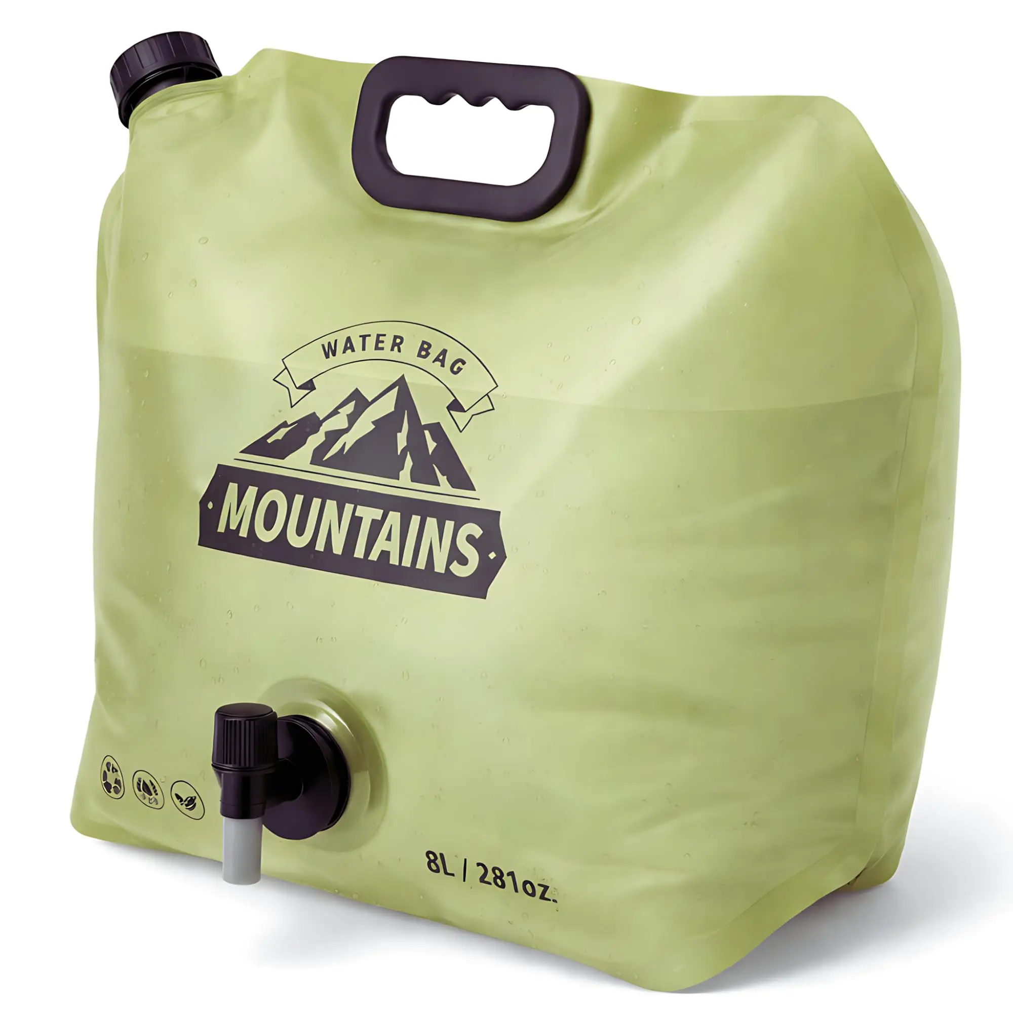 Camping Water Container 2 Gallon Collapsible Water Jug with Spout - Reusable Plastic Flasks, Foldable Empty Gallon Jug for Water Storage, Water Bag for Outdoor Hiking Emergency Prep (1 Pack)