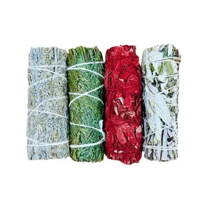 Protection and Grounding Smudging Pack (Set of 4 Sage Bundles) Freshener Fragrance