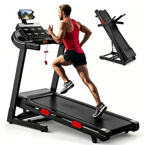 Foldable Incline Treadmill for Home, 15% Auto Incline, 3.8HP Quiet Motor, 9 MPH Running Machine with Bluetooth Speaker & LED Display
