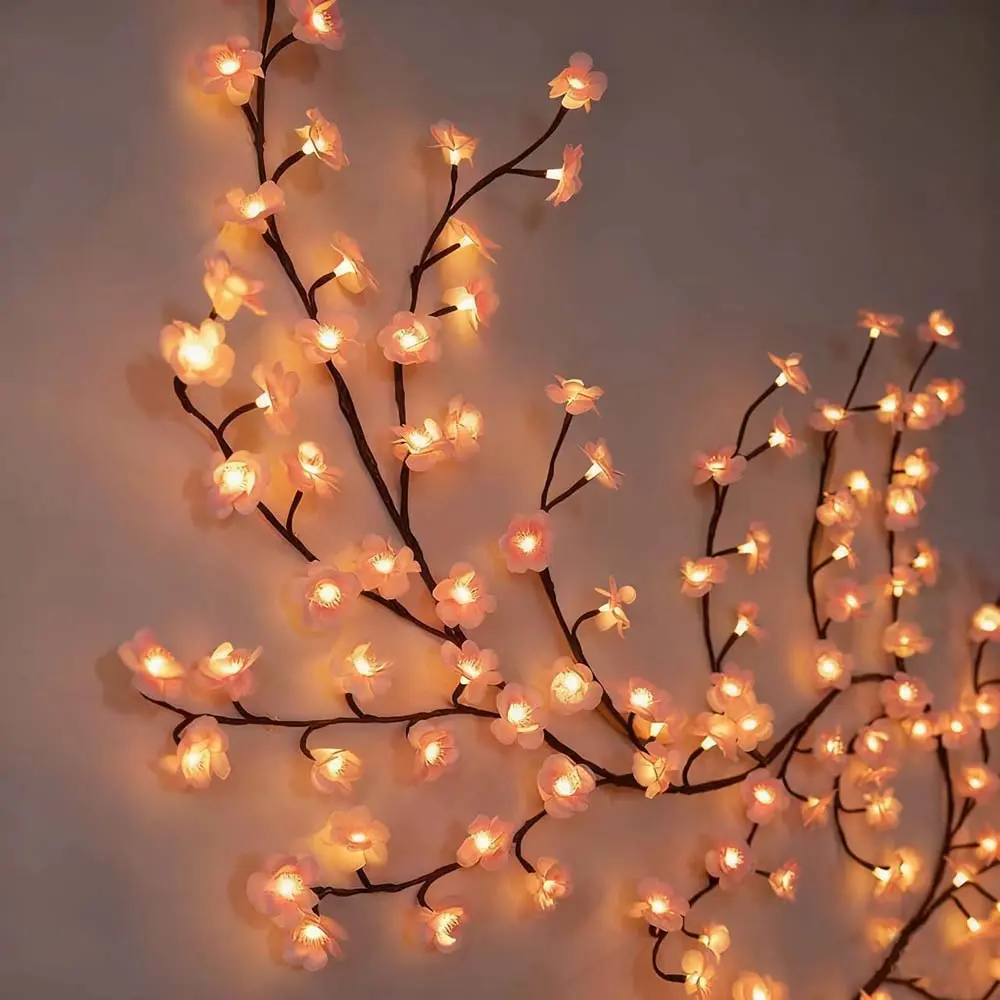Cherry Blossom Lights, Vines with Lights, Vines for Bedroom, Led Wall with Branch Lights Lights Lights and 8 Lighting Modes Garlands Bedroom Trees Interior Walls, Lighted Branches, Room Decoration Home