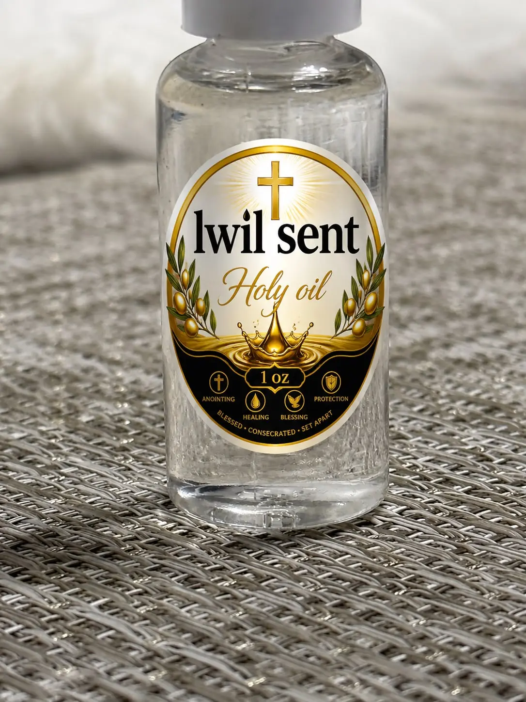Iwil sent Holy Oil 1 oz - Anointing, Healing, Protection - Blessed, Consecrated, 1 oz Bottle