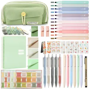 54Pcs Bible Journaling Kit with Pencil Case, Bible Highlighters and Pens, Bible Tabs, Notebook, Bible Study Supplies Journel Essentials Accessories Tools for Women,Mother's Day Gifts