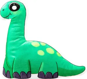 PILLOWABLE – 12” Brontosaurus Pillow, Cute Animal Shape, Mini Hug Pillow for Kids, Fun & Decorative Toddler Throw Pillow