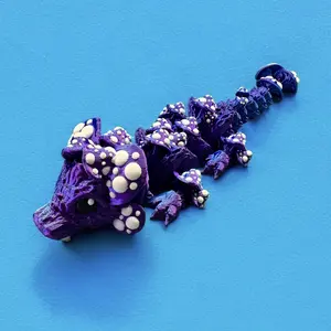 3D Printed Articulated Mushroom Baby Dragon