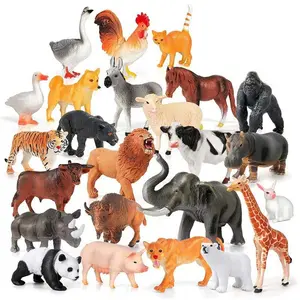 12pcs Mini Animal Figurines - Realistic PVC Models of Lions, Tigers, Giraffes, Zebras, Bears, Elephants, Rhinoceroses - Ideal for Holiday Gifts, Educational Toys|Wildlife Themed Decor|Detailed Craftsmanship, Animal Figurines