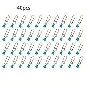 Stainless Steel Fishing Line Sinker Slides Rig, Fishing Swivels Snap, 40pcs Heavy Duty Swivel Snap Kit for Fishing Tackle, Fishing Accessories, Fishing Tools