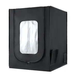 3D Printer Enclosure, Dustproof Tent for Creality/ELEGOO/Anycubic, Constant Temperature Case with LED Light, Noise Reduction, Waterproof Oxford Cloth Without Ventilation (21.6x25.6x29.5 inch)