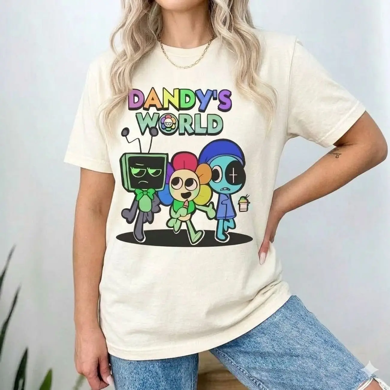 Dandy's World Gamer T-shirt Unisex Video Game Roblox Inspired Clothing hot trend KNX9F