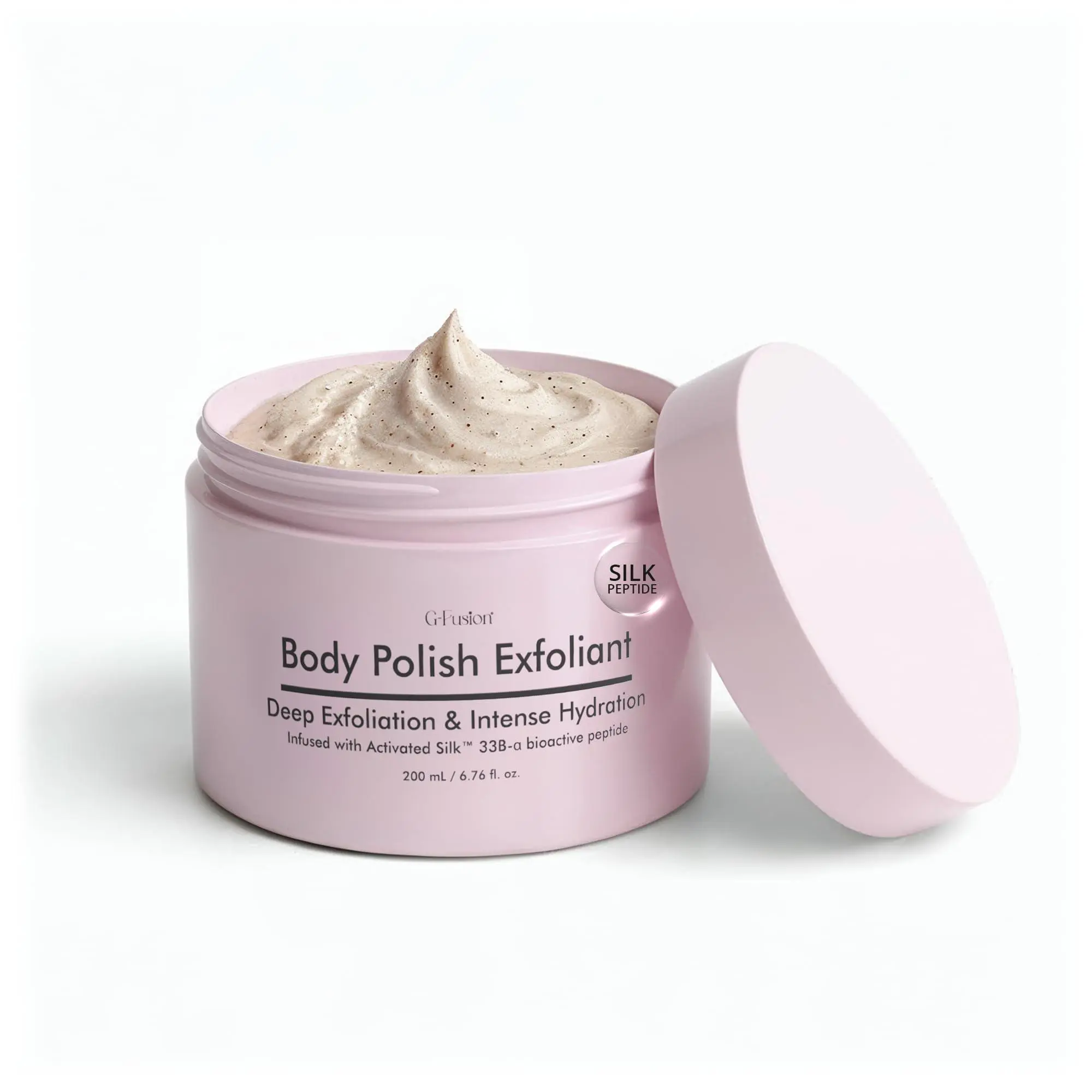Silk Peptide Body Polish Gentle Exfoliant - Honey & Coconut Body Scrubs with Shea Butter, Exfoliants & Hydrating Oils for Smooth, Glowing Skin – Deep Moisturizing & Radiance Boosting Formula