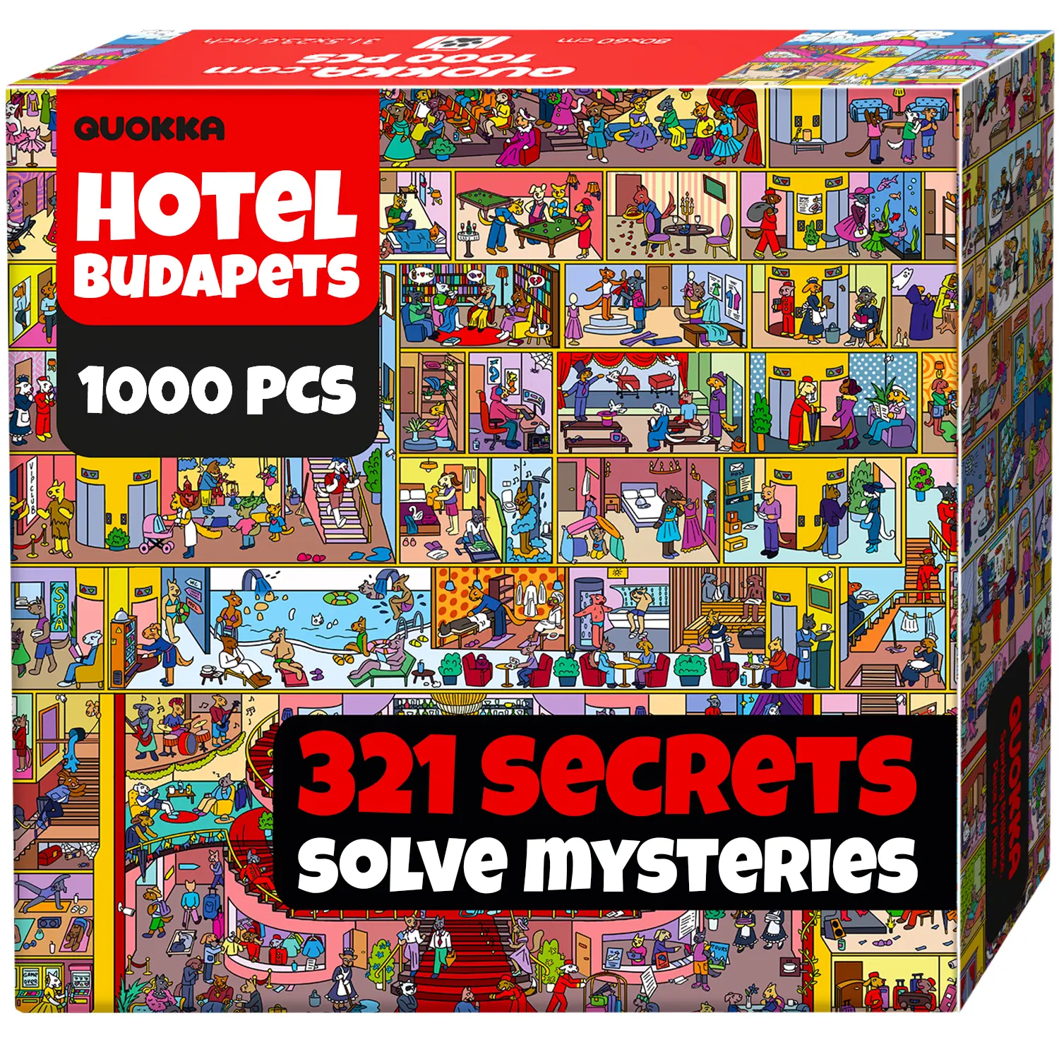 QUOKKA 1000-Piece Jigsaw Puzzle Game for Adults - Wildeluxe Edition, Pieces Jigsaw Puzzles with Hidden Tasks
