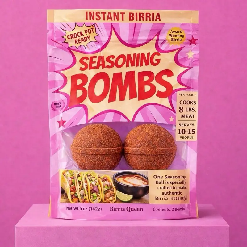 Birria Seasoning Bombs – Authentic Mexican Chili Blend for Tacos, Consomé & Slow-Cooked Meat