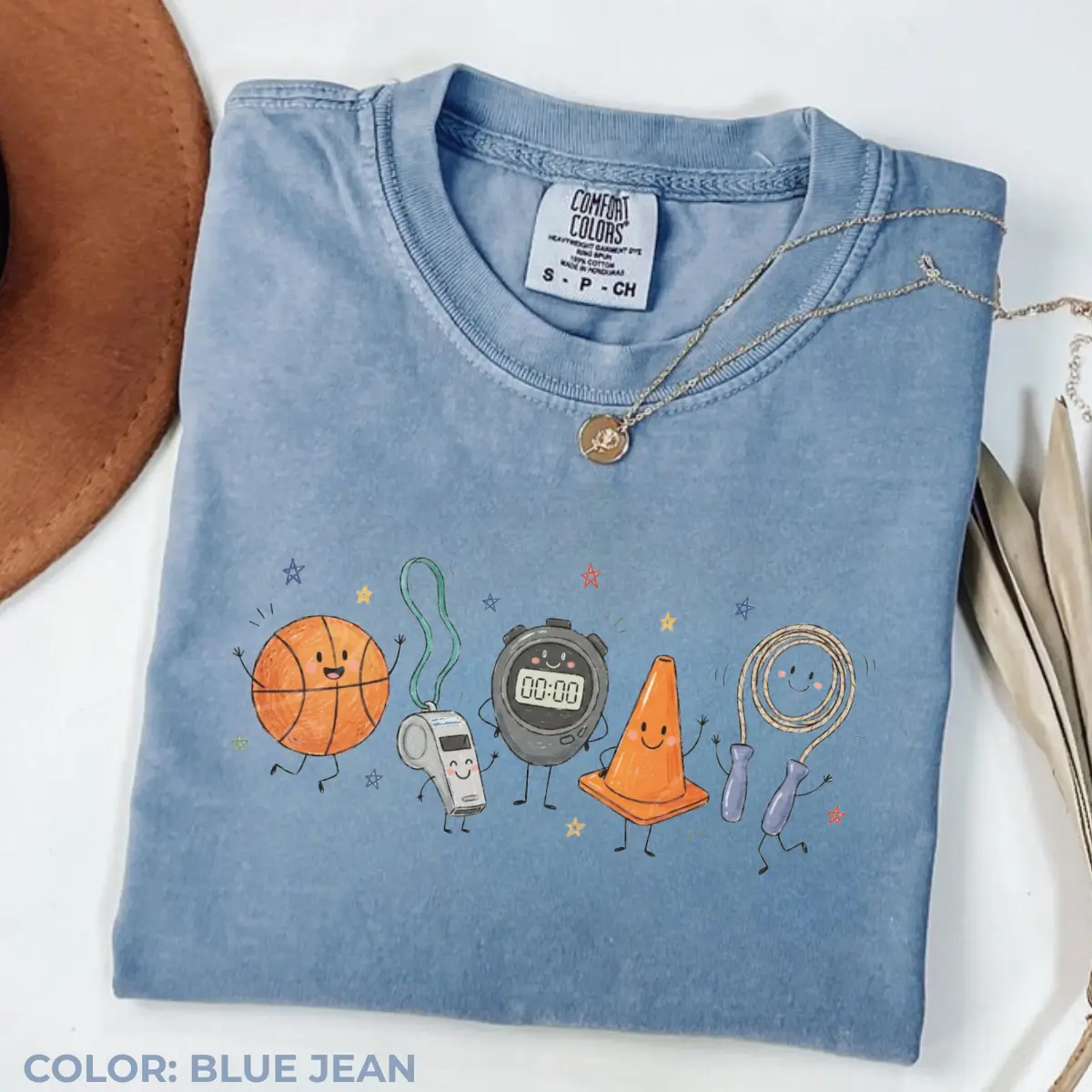 Comfort Colors PE Teacher Shirt, Physical Education Teacher Tee, Cute Coach Graphic T-Shirt, Back To School Gym Teacher Gift