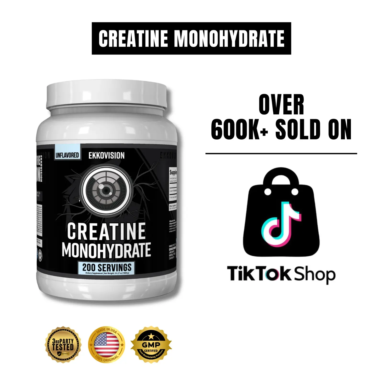 EKKO Creatine Monohydrate - 3rd Party Tested EKKO Creatine Monohydrate - 3rd Party Tested