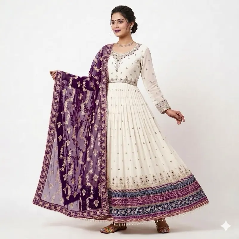 Women's Original Cotton Fabric Indian Casual Dress with Yellow and Black Embroidery, Lady's Sleeved Design, Suitable for Daily & Festival Occasions, Clothes, Bottom, Party, Embroidered, Tassel Sleeves, Sequence Work, Free Size, M