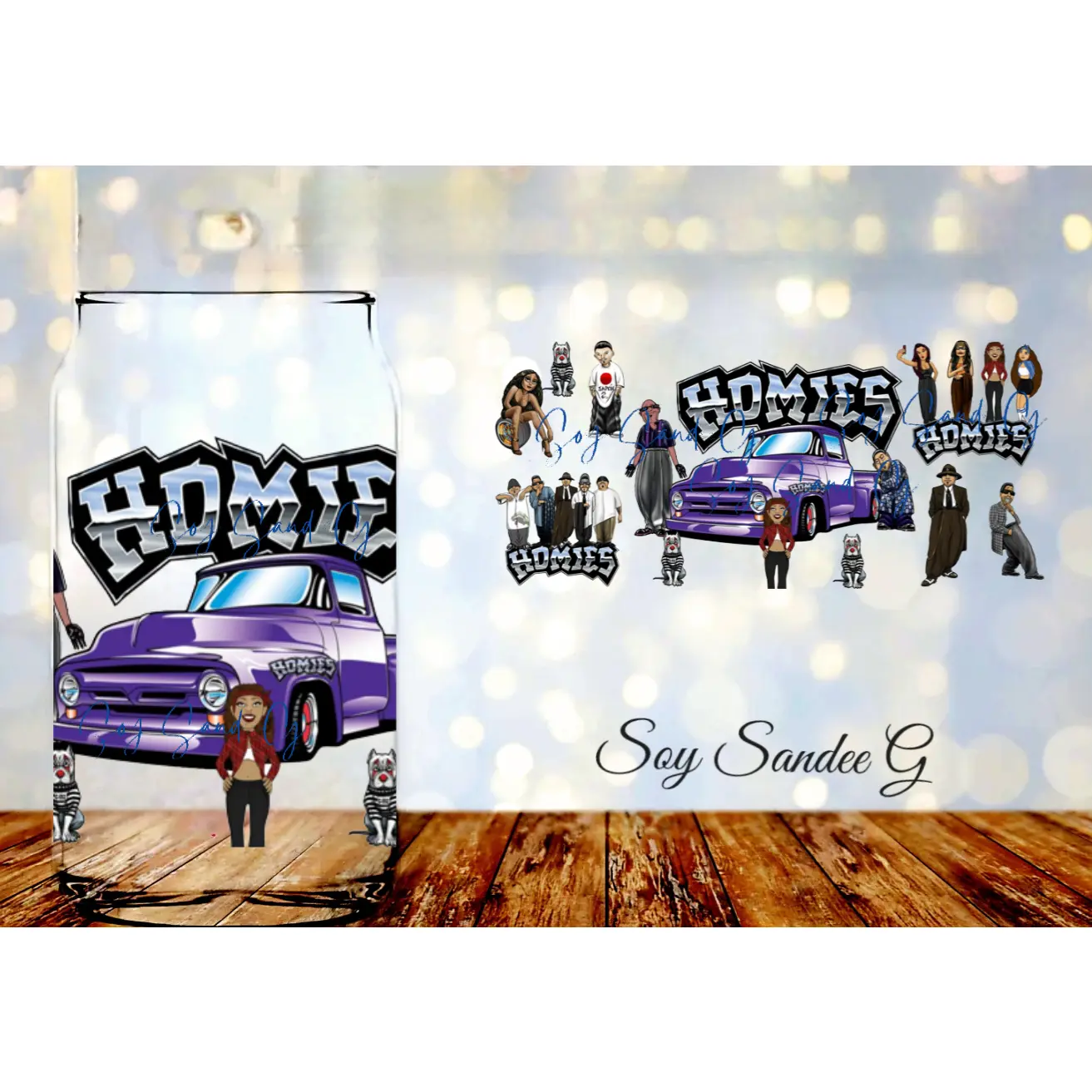 Homies Purple - UVDTF Wrap for cups/hard surfaces sticker