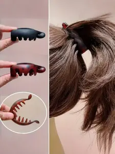 Women Anti-Slip Banana Hair Clips, Vintage Oval Leopard Print, Amber &, Super Cute Clips, Perfect for Ponytails, Bun Hairstyles, Fashion Accessories, Hair Claws Set