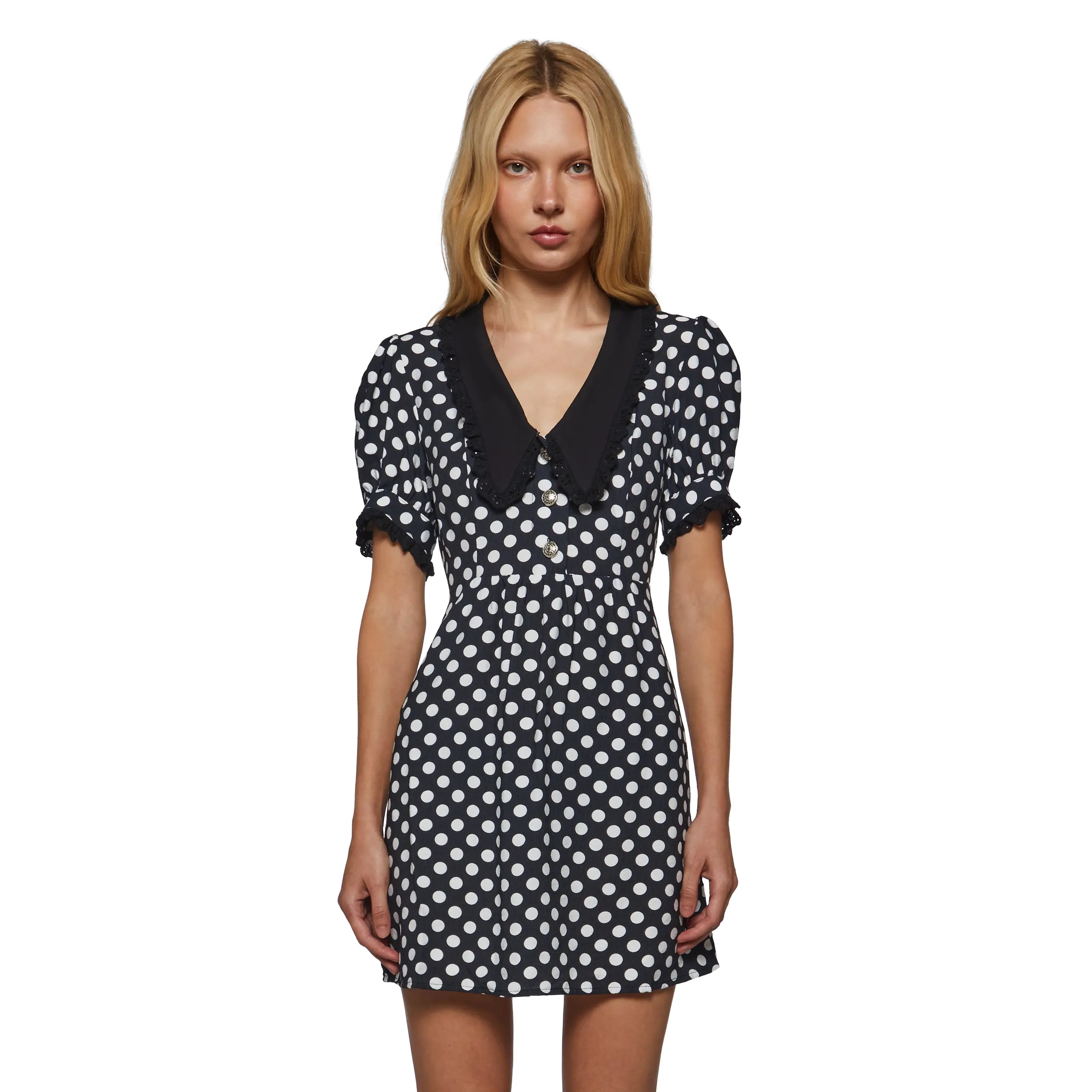 Jenny Polka Dot Babydoll Dress