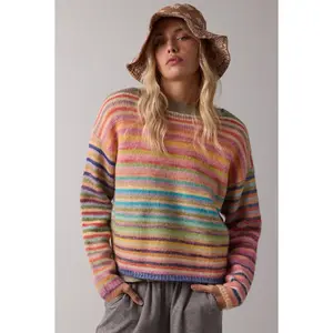 Rainbow Knit Sweater