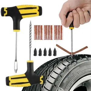 22pcs/36pcs Car Tire Repair Tool Kit, Includes Mixing Bar, Portable Emergency Tire Patch Set, Easy-To-Use Tire Fixing Tools, Puncture Repair Kit