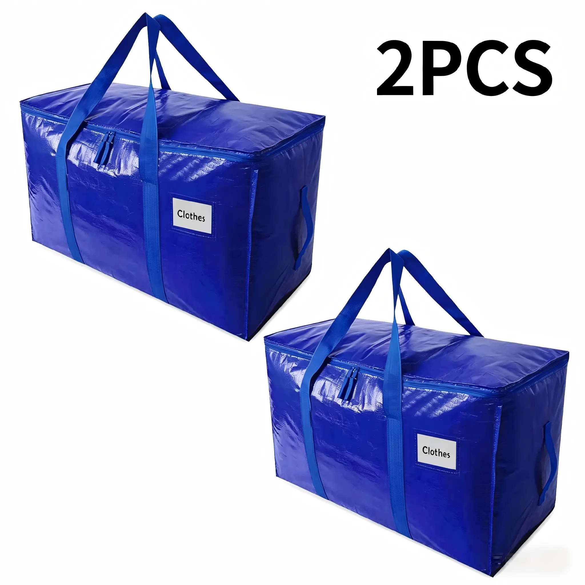 2 PCS Large Capacity Collapsible Storage Bags Heavy Duty Waterproof Moving Bags with Reinforced Handles for Home Organization Dorm Travel Moving