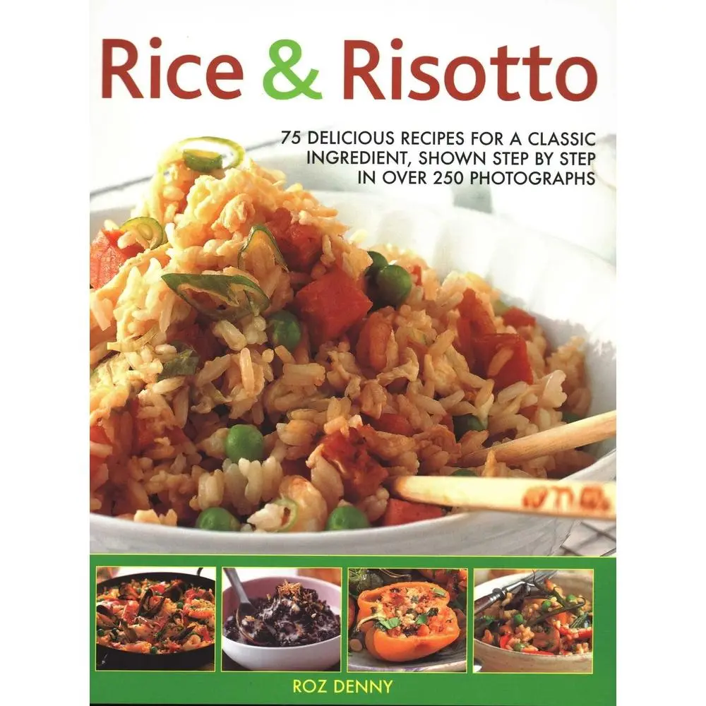 Used Picture Cookbook - Rice & Risotto: 75 Delicious Recipes, 250 Step-by-Step Photos, 96-Page Softcover English Paperback by Roz Denny, Southwater Publishing, 0.85 lbs, Suitable for All Occasions, Literature Book