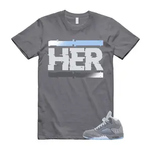Minimalist Graphic Tee Grey Ice Blue Sneaker Match Outfit Unisex Cotton Shirt Clean Streetwear Style Casual Everyday Wear