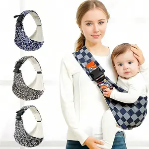 Baby Carrier Single Shoulder Strap Adjustable for Newborn to Toddler Effortless Wrap Strap Multifunctional Cross Hugging Device for Year Round Travel Perfect Gift for Babies Large Bag Backpack with Changing Station Waterproof