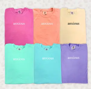 Anxious Comfort Colors Shirt, Minimalist Anxiety TShirt, Mental Health Shirt, Overthinking Shirt, Gift for Anxious, Shirt for Women