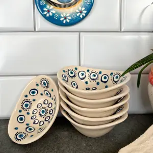 Evil Eye Pinch Bowls, Handmade Bowls