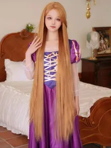 46 Inch Long Straight Wigs for Women, Gorgeous Fashion Fluffy Wigs, Synthetic Full Machine Made Wigs for Party, Daily Use