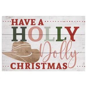 Sincere Surroundings 16" Holly Dolly Christmas Rustic Pallet